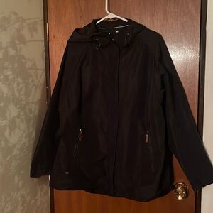 Women’s black jacket.